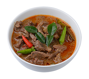 Panang curry with venison