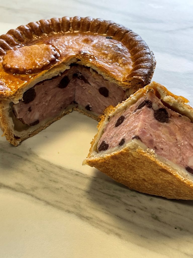 Pork Pie with Black Pudding and Red Onion Marmalade
